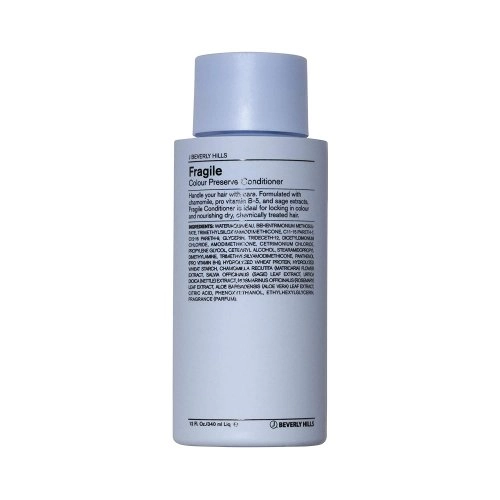 J BEVERLY HILLS FRAGILE spalvą saugantis šampūnas trapiems plaukams