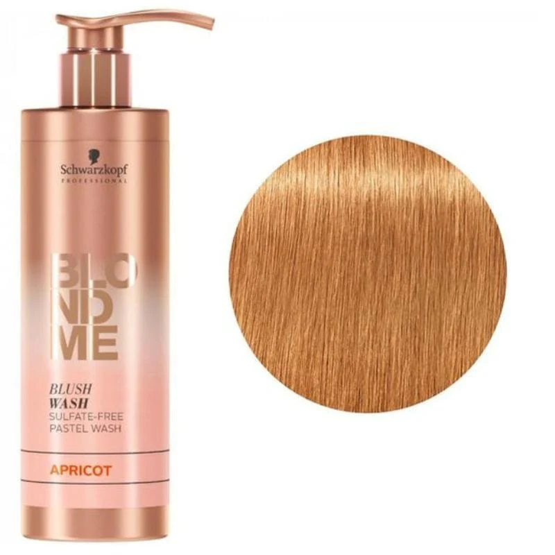 Schwarzkopf BLOND ME blush wash astelinis ABRIKOSŲ atspalvio šampūnas